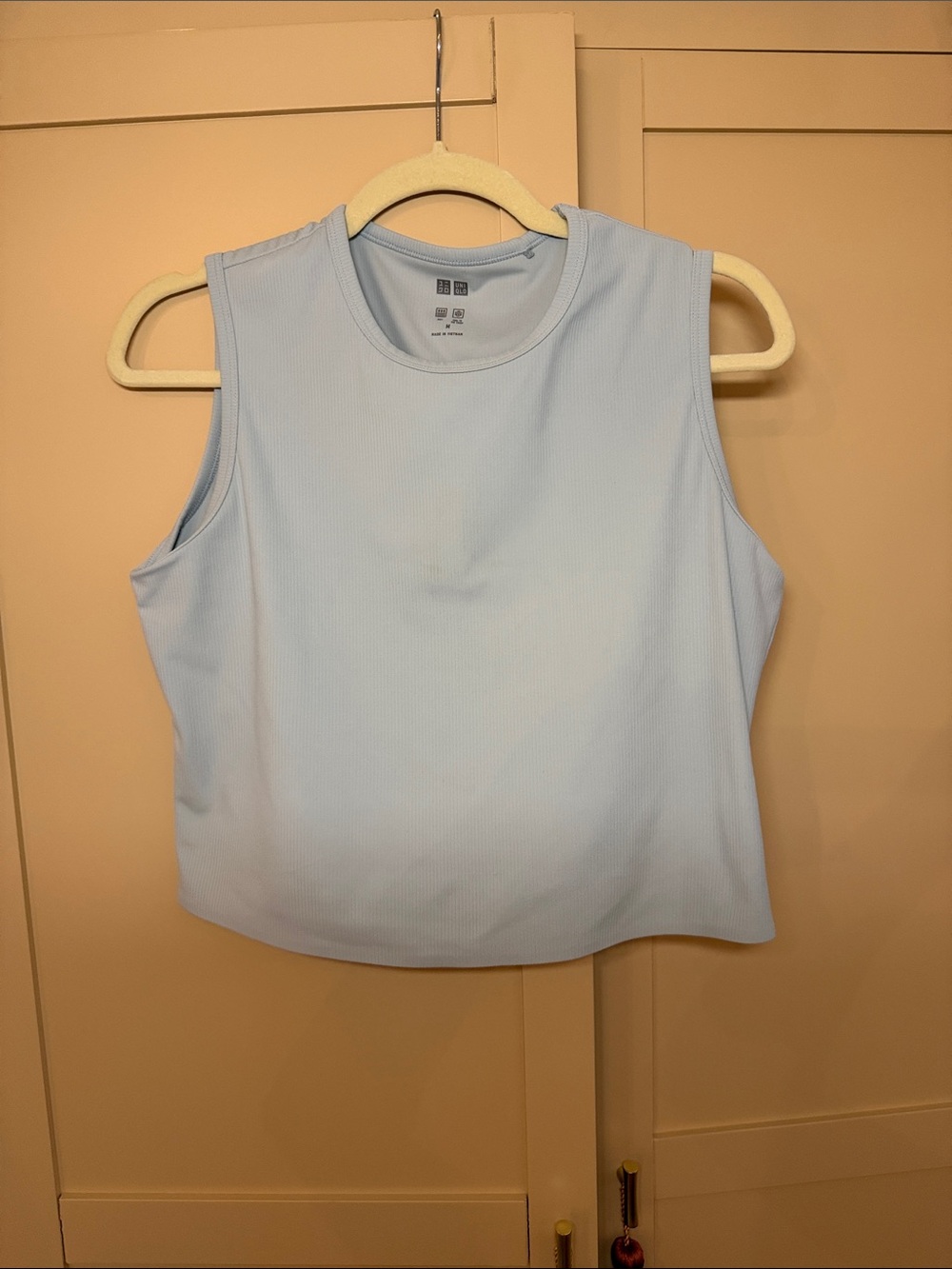 Uniqlo Pale Blue Ribbed Sleeveless Tank